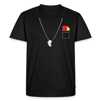 Referee Referee T-Shirt Gift Red Card - Men's Premium Organic T-Shirt - black - Front - Nico (187cm)