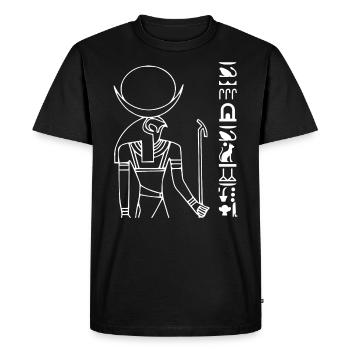 Chemise de Dieu de divinité d'Egypte de voyageur - T-shirt Premium bio Homme - noir - Devant - Nico (187cm)
