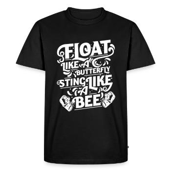 Float Like A Butterfly sting like a bee - T-shirt Premium bio Homme - noir - Devant - Nico (187cm)