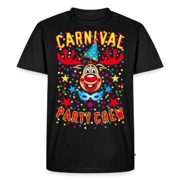 35 Cerf Rudolph Carnival Party Crew Confetti - T-shirt Premium bio Homme - noir - Devant - Nico (187cm)