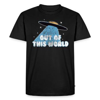Ufo Alien - T-shirt Premium bio Homme - noir - Devant - Nico (187cm)