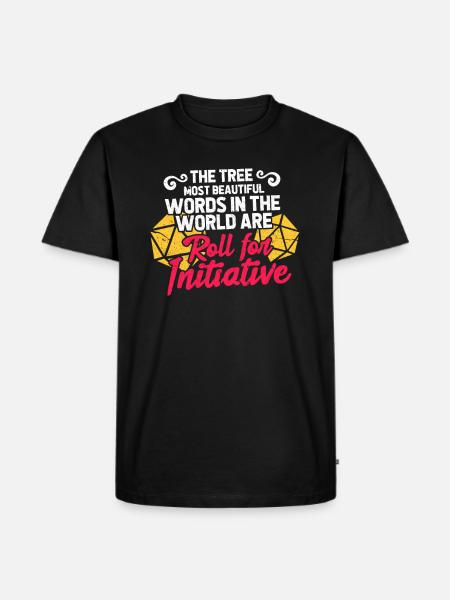 D20 Würfel Gaming Fantasy Rollenspiel Geschenk - Herre Premium økologisk T-shirt - sort