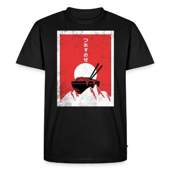 Ramen - Männer Premium Bio T-Shirt - Schwarz - Vorne - Nico (187cm)