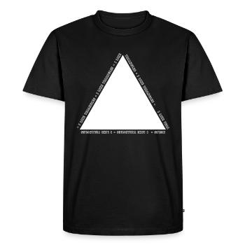 Illuminati Pyramide Avec T-Shirt Oeil Conspiration - T-shirt Premium bio Homme - noir - Devant - Nico (187cm)
