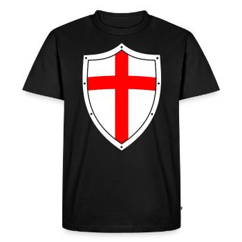 Croisé Shild Deus Vult shirt cadeau - T-shirt Premium bio Homme - noir - Devant - Nico (187cm)