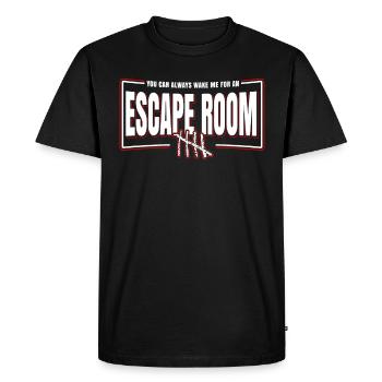 Escape the Room Team T-Shirt Gift Escape Room - Men's Premium Organic T-Shirt - black - Front - Nico (187cm)