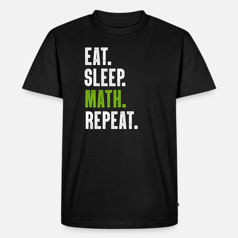 Mathe - Männer Premium Bio T-Shirt - Schwarz