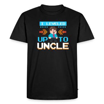 uncle - Men's Premium Organic T-Shirt - black - Front - Nico (187cm)