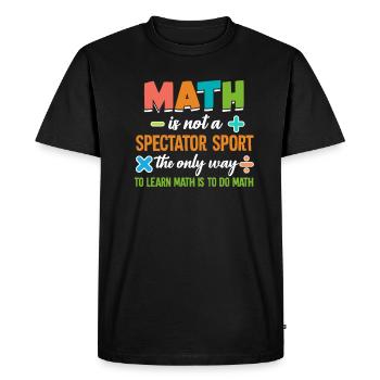 Math math - Men's Premium Organic T-Shirt - black - Front - Nico (187cm)