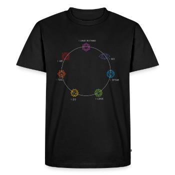 Yoga Proverbes shirt cadeau Yoganer Yoga Trainer - T-shirt Premium bio Homme - noir - Devant - Nico (187cm)