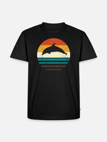 dolphin - Men's Premium Organic T-Shirt - black