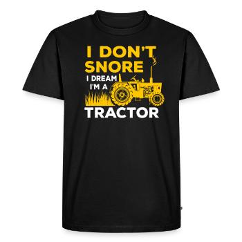 Farmer Farmer Tractor - Men's Premium Organic T-Shirt - black - Front - Nico (187cm)