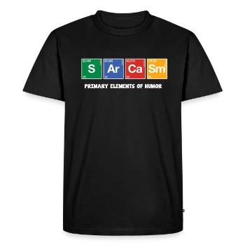 sarcasme - T-shirt Premium bio Homme - noir - Devant - Nico (187cm)