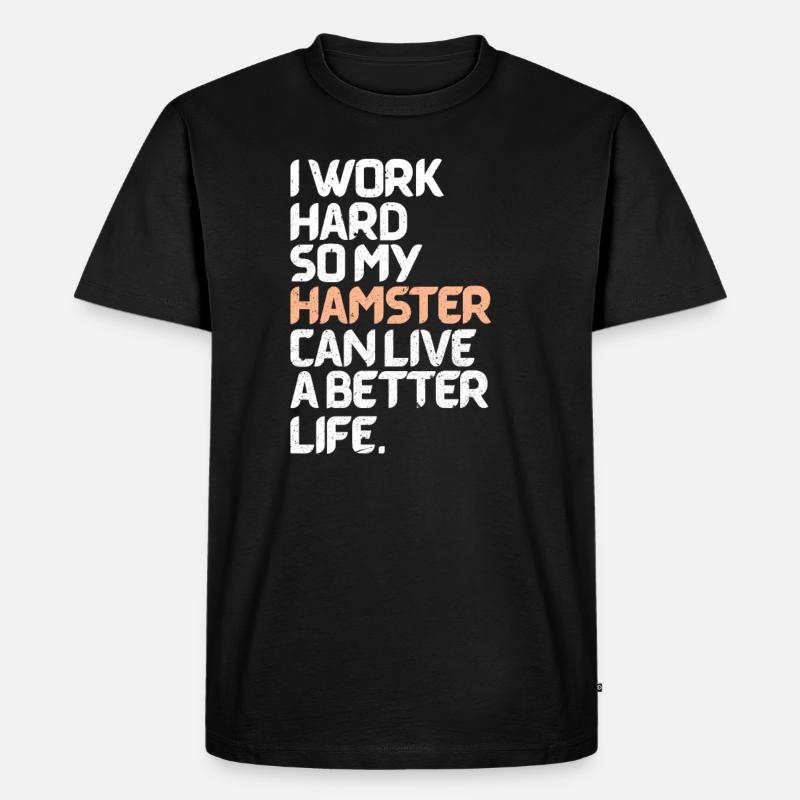 Hamster - Männer Premium Bio T-Shirt - Schwarz