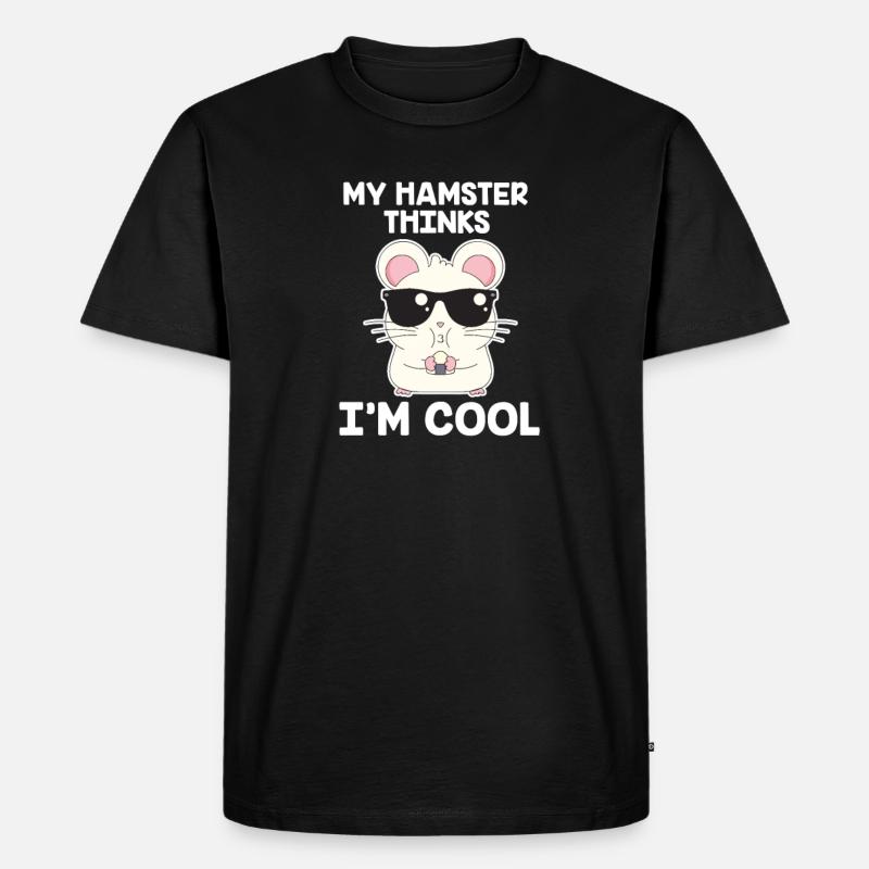 Hamster - Männer Premium Bio T-Shirt - Schwarz
