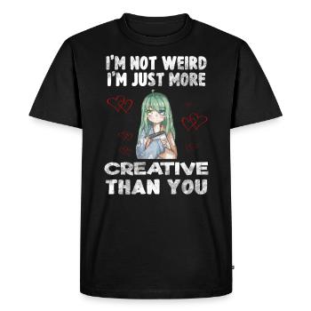 Anime - T-shirt Premium bio Homme - noir - Devant - Nico (187cm)