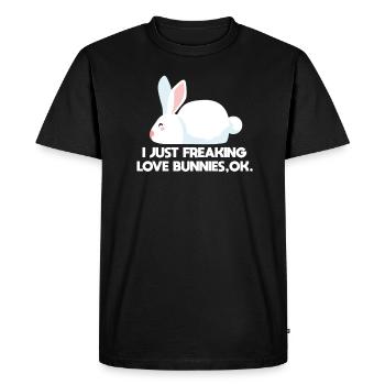 Hare - Men's Premium Organic T-Shirt - black - Front - Nico (187cm)