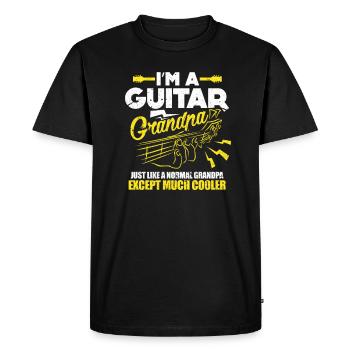 Guitarist Grandpa Grandpa Guitar Bassist Gift - T-shirt Premium bio Homme - noir - Devant - Nico (187cm)
