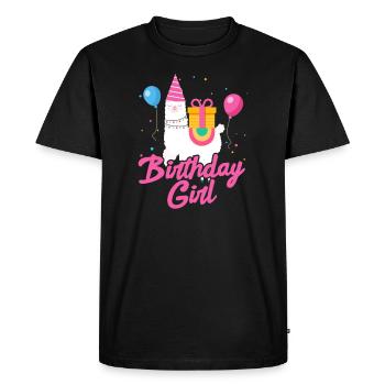 Cadeau d'anniversaire de fille de lama de fille d'anniversaire - T-shirt Premium bio Homme - noir - Devant - Nico (187cm)