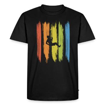 Chemise d'escalade Rock Climber Climber Boulder - T-shirt Premium bio Homme - noir - Devant - Nico (187cm)