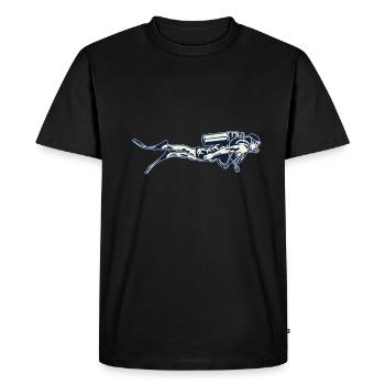 Plongeurs plongeurs - T-shirt Premium bio Homme - noir - Devant - Nico (187cm)
