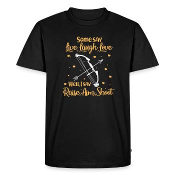 archer - Men's Premium Organic T-Shirt - black - Front - Nico (187cm)
