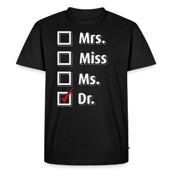 Graduation Graduation Doctor Titre T-Shirt Cadeau - T-shirt Premium bio Homme - noir - Devant - Nico (187cm)