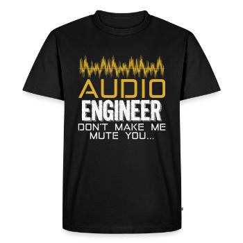 Techniciens du son Proverbes T-shirt cadeau ingénieur du son - T-shirt Premium bio Homme - noir - Devant - Nico (187cm)