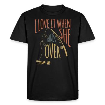 Pêcher pêche - T-shirt Premium bio Homme - noir - Devant - Nico (187cm)
