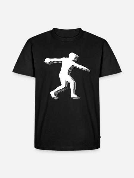 Diskuswurf Diskuswerfer T-Shirt Geschenk - Männer Premium Bio T-Shirt - Schwarz