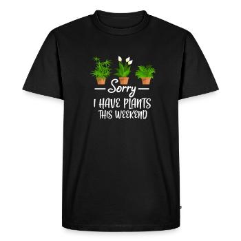 Plante - T-shirt Premium bio Homme - noir - Devant - Nico (187cm)