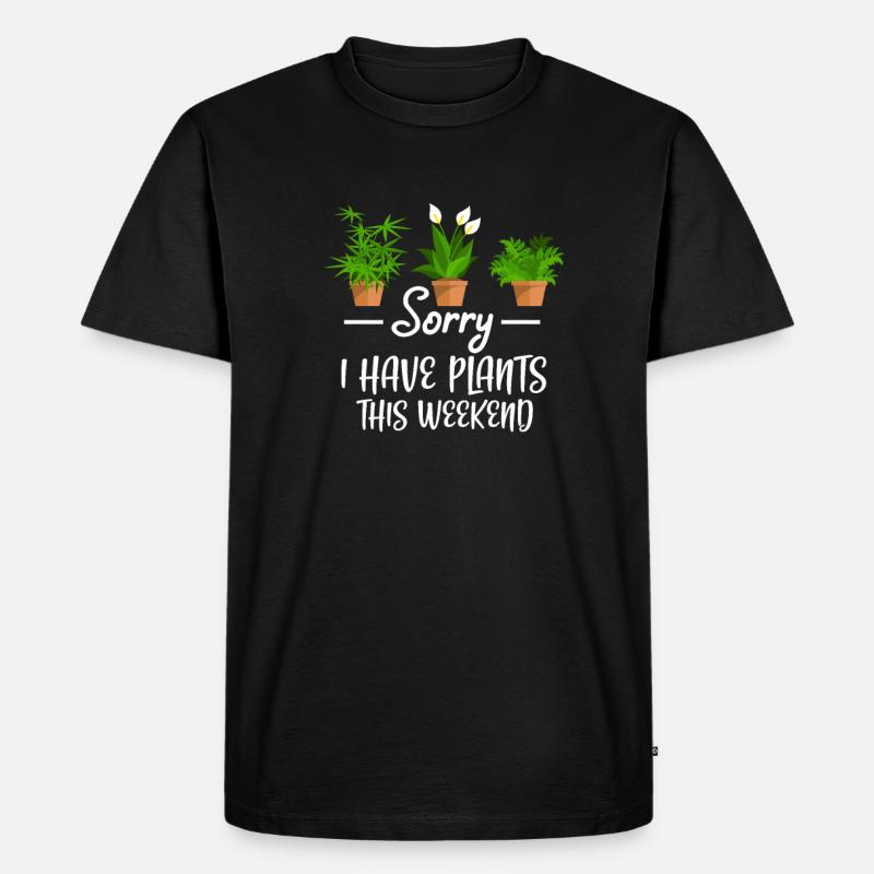 Pflanze - Männer Premium Bio T-Shirt - Schwarz