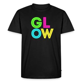 Glow - Men's Premium Organic T-Shirt - black - Front - Nico (187cm)