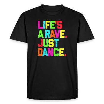 Rave Techno Glow Neon Led Party Party Coffret Cadeau - T-shirt Premium bio Homme - noir - Devant - Nico (187cm)