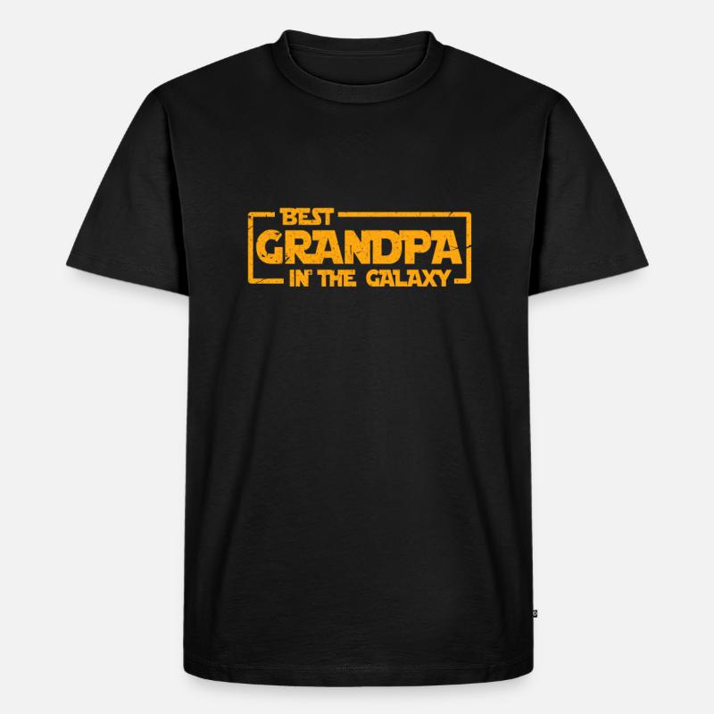 Opa - Männer Premium Bio T-Shirt - Schwarz