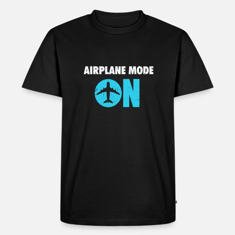 Flug - Männer Premium Bio T-Shirt - Schwarz
