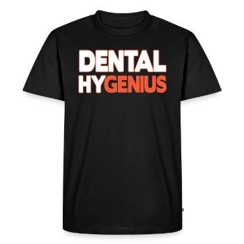 Hygiéniste dentaire Hygenius dentaire - T-shirt Premium bio Homme - noir - Devant - Nico (187cm)