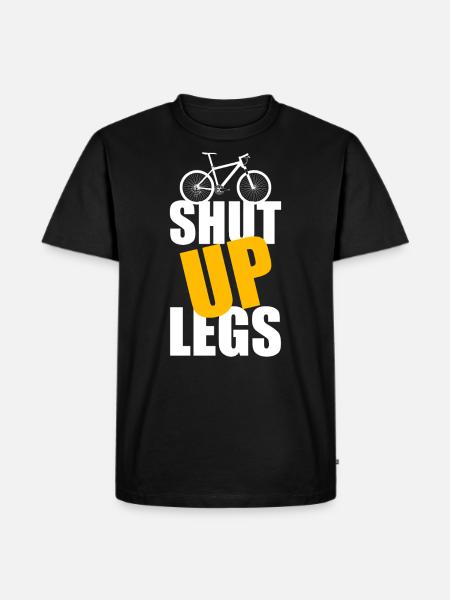 Shut Up Legs T-Shirt Geschenk Mountainbiker - Herre Premium økologisk T-shirt - sort