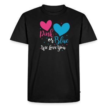 pregnancy - Men's Premium Organic T-Shirt - black - Front - Nico (187cm)