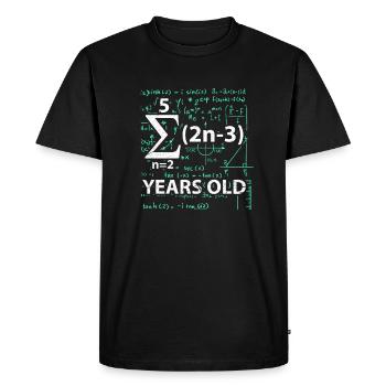 16. Geburtstag Mathe - Männer Premium Bio T-Shirt - Schwarz - Vorne - Nico (187cm)