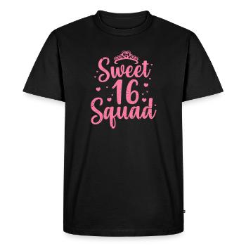 Doux seize 16 ans bday 2003 cadeau de fête - T-shirt Premium bio Homme - noir - Devant - Nico (187cm)