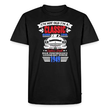 1949 - T-shirt Premium bio Homme - noir - Devant - Nico (187cm)