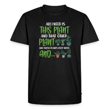 Garden gardening gardener planting gift - Men's Premium Organic T-Shirt - black - Front - Nico (187cm)