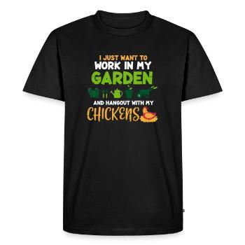 Poulailler de jardin - T-shirt Premium bio Homme - noir - Devant - Nico (187cm)
