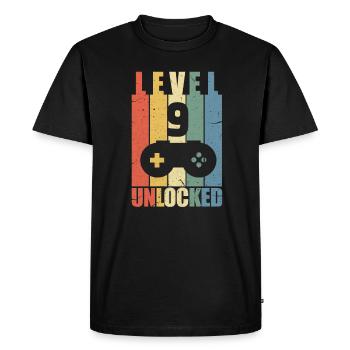 9th birthday - Men's Premium Organic T-Shirt - black - Front - Nico (187cm)