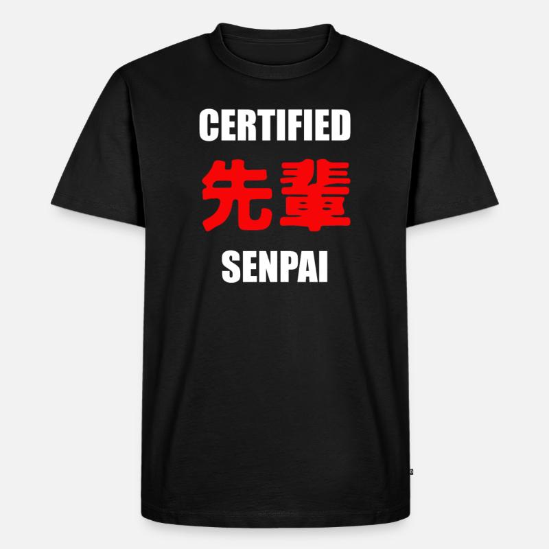 Senpai - Männer Premium Bio T-Shirt - Schwarz