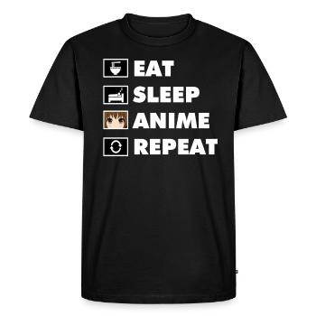 Anime - T-shirt Premium bio Homme - noir - Devant - Nico (187cm)