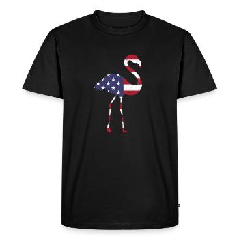 Flamingo America - T-shirt Premium bio Homme - noir - Devant - Nico (187cm)
