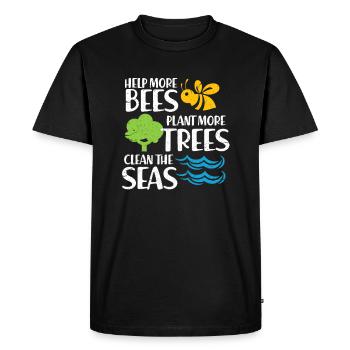 Nature Conservation Environmental Protection Nature Bees Gift - Men's Premium Organic T-Shirt - black - Front - Nico (187cm)