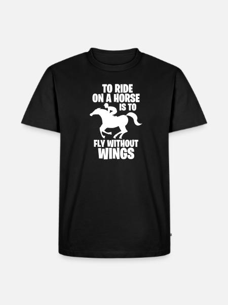 Reiterin - Männer Premium Bio T-Shirt - Schwarz